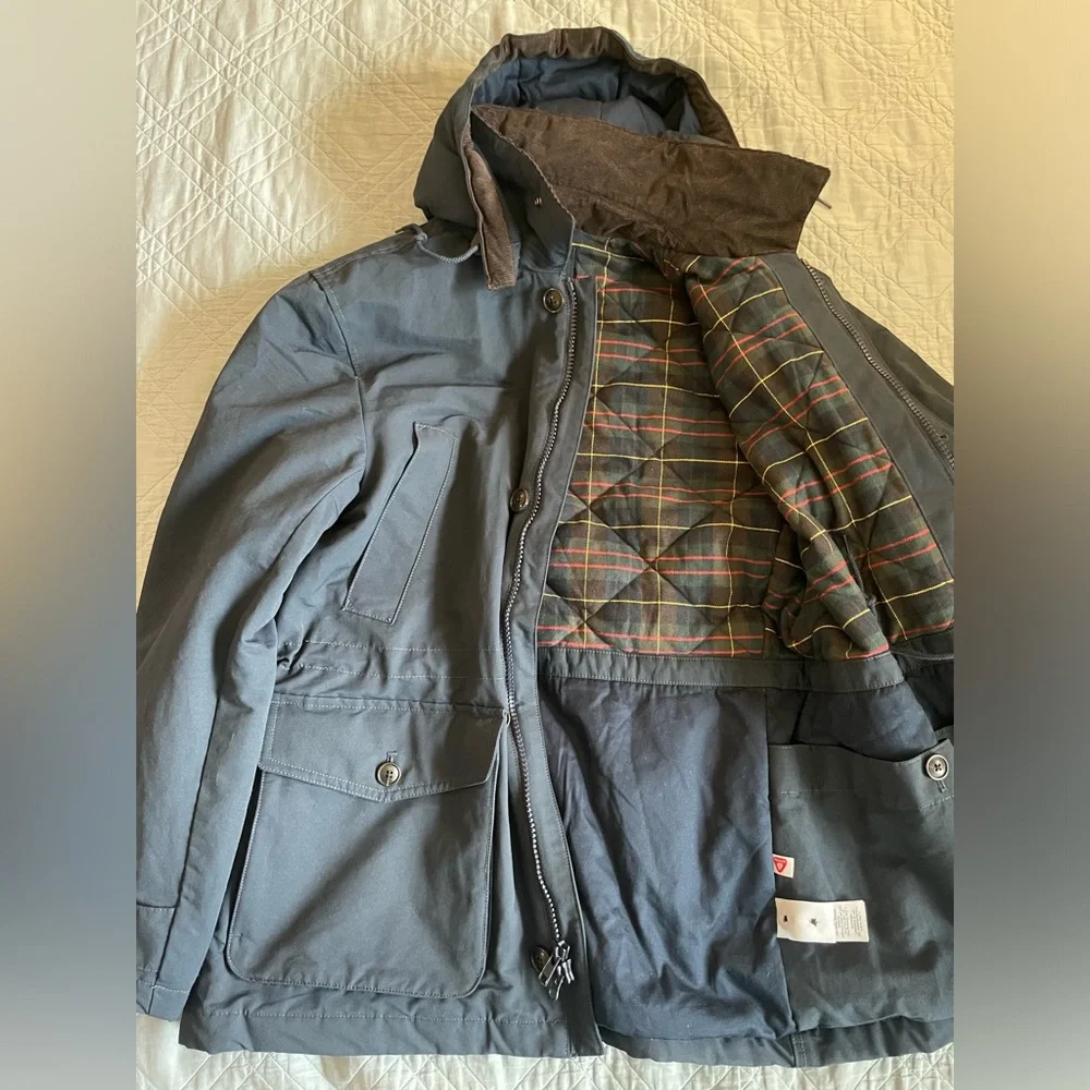 J. CREW Country jacket with removable hood and PrimaLoft® in Navy M $548 C0040‎
